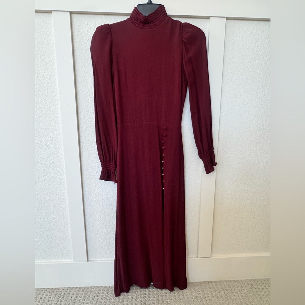 Reformation Stevi Dress in Plum size 2 - Picture 8 of 9